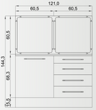 Jaula hospitalización PVC con mueble