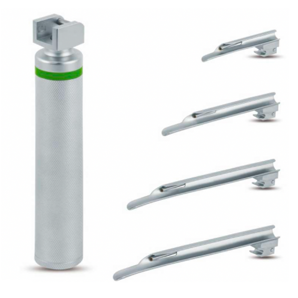 Laringoscopio de Miller fibra optica (juego 4 palas)