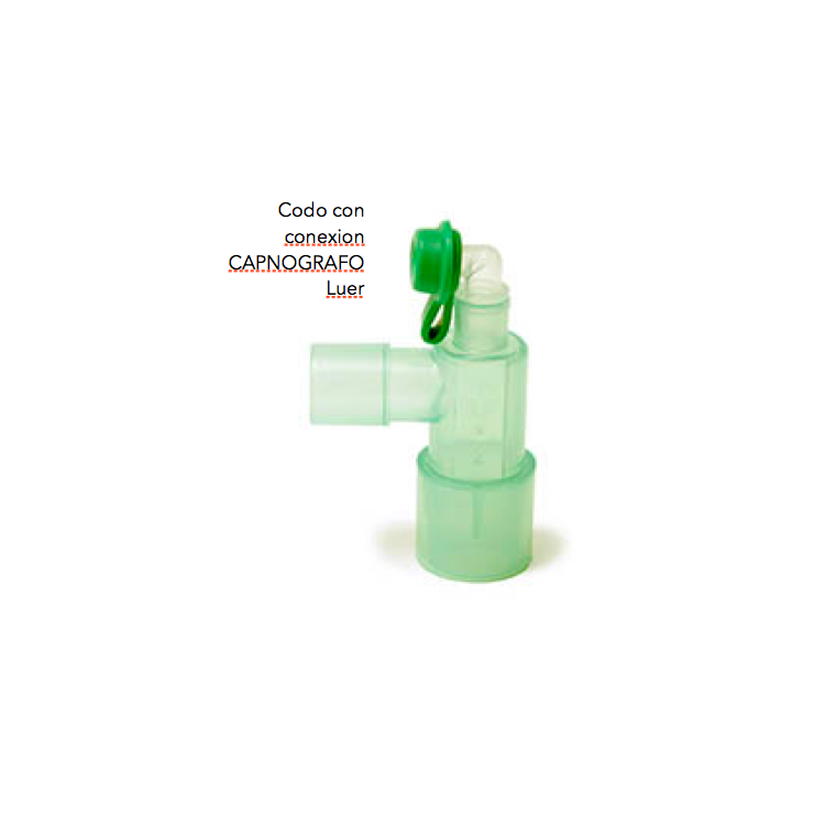 Codo con conexion CAPNOGRAFO
