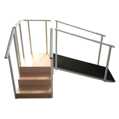 Escalera con rampa