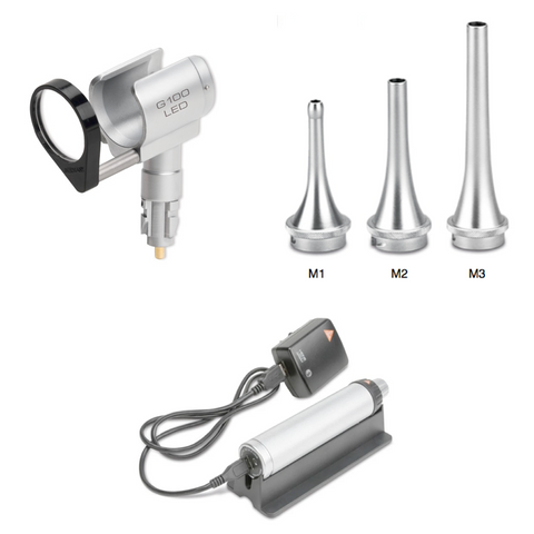 Otoscopio con cargador tipo movil Heine LED