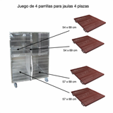 Jaula hospitalizacion inox. PARRILLA SUELO SECO